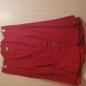 Women red 2 pieces suit
